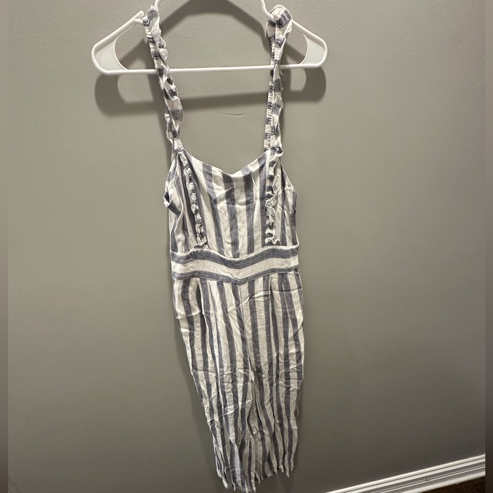 Dry Goods Blue and White Striped Jumpsuit